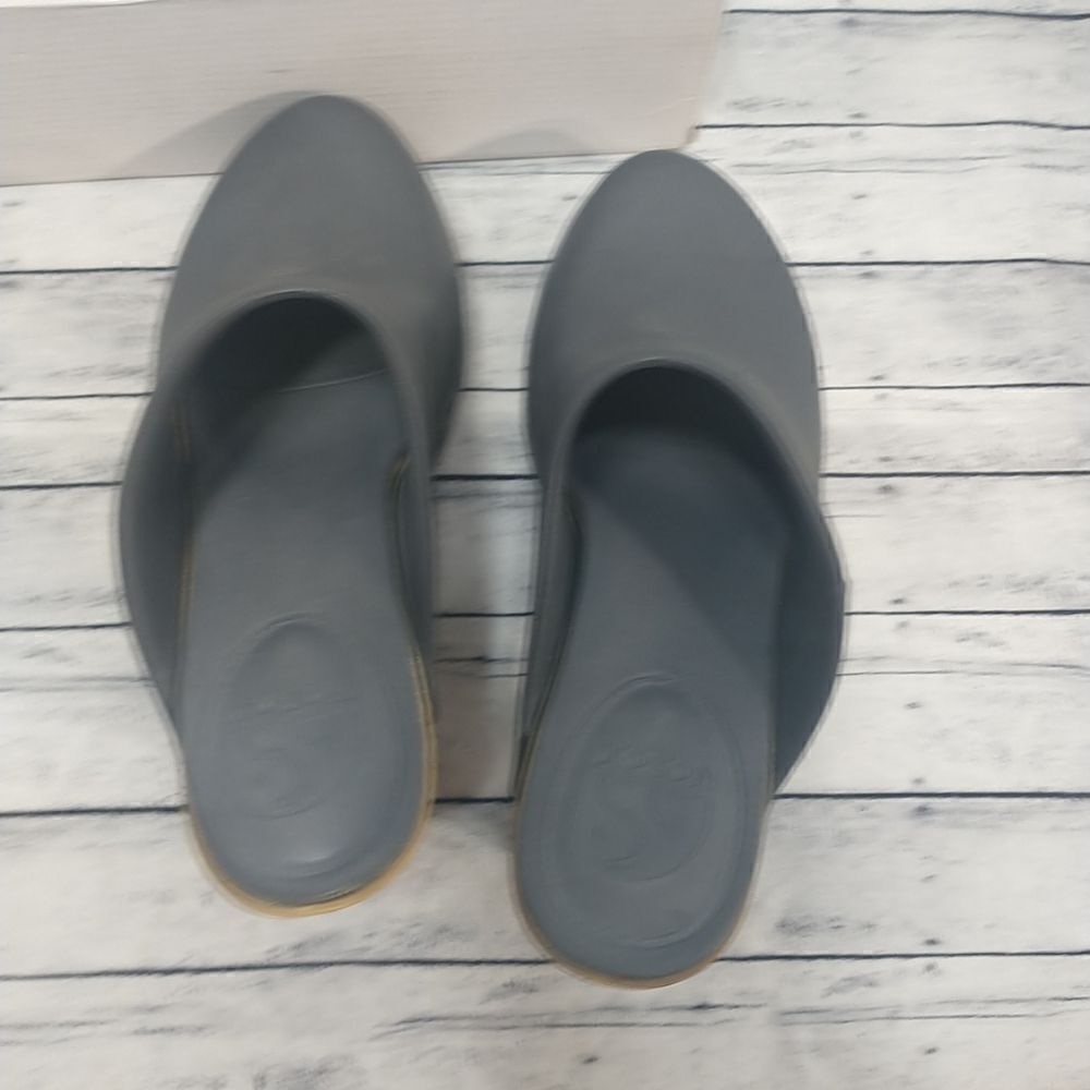 NoSoX PEPPER Mule Clog Heel, Womens SZ 10 Gray. Condition is Pre-owned. - Picture 6 of 10
